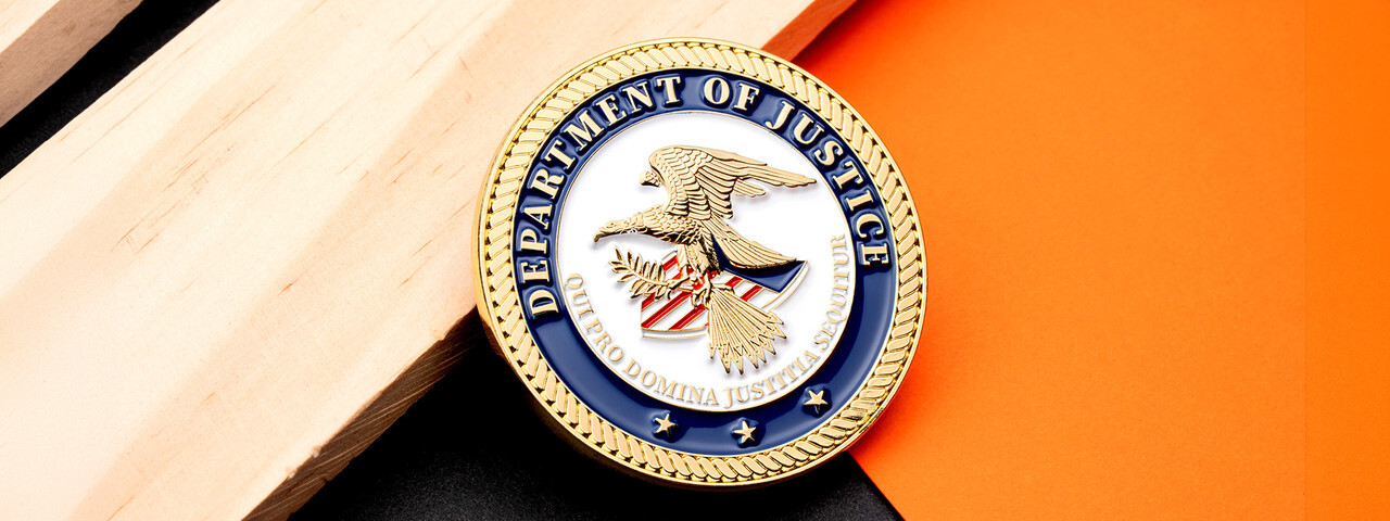 Department of Justice seal coin