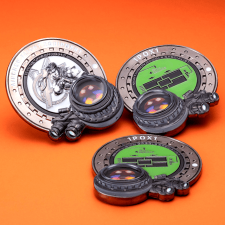 Custom coins showing the benefits of using 3D UV print design