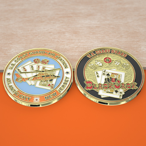 AAN Coast Guard Black Jack Challenge Coin Image-3.