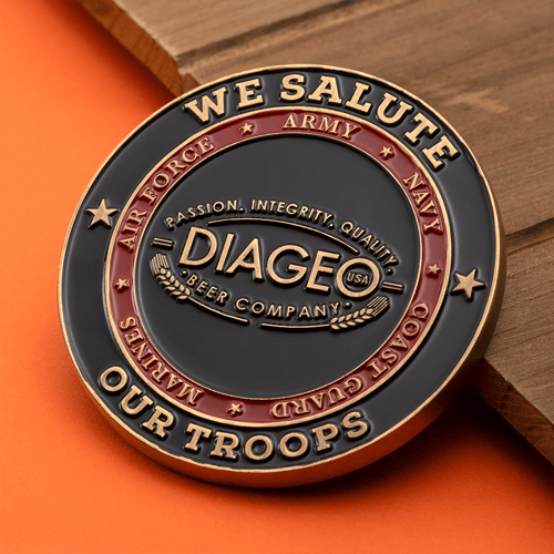 Custom Made Challenge Coin for Diageo