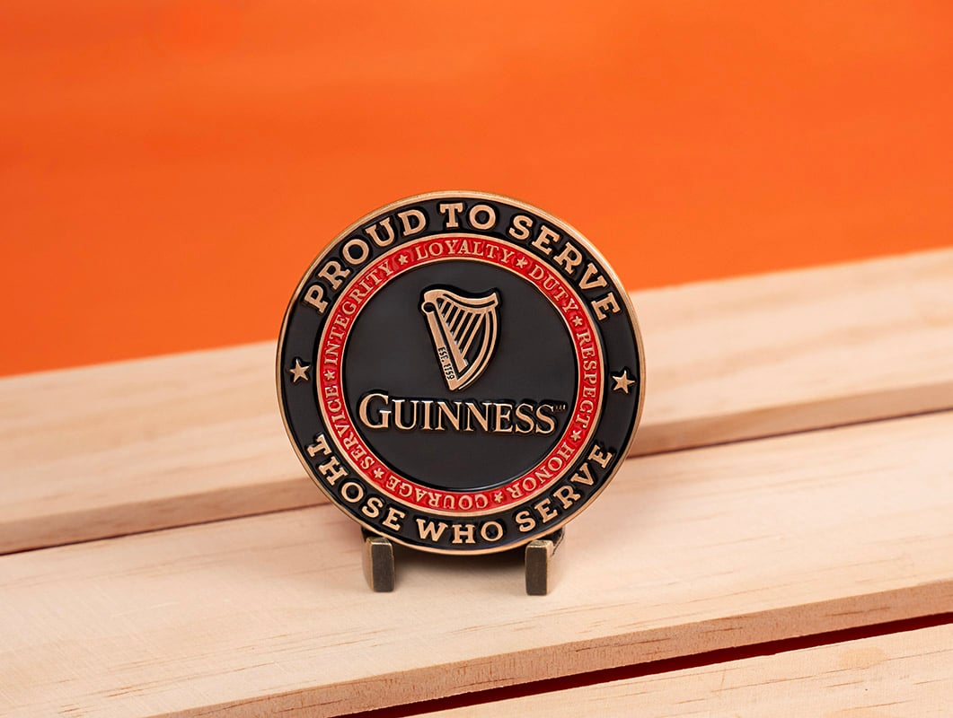 Guinness, a Diageo Company, & Their Veteran Challenge Coins