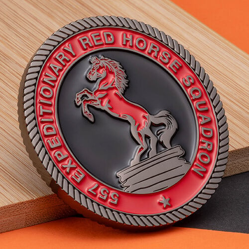 557 expeditionary red horse squadron ali al salem air base challenge coin front