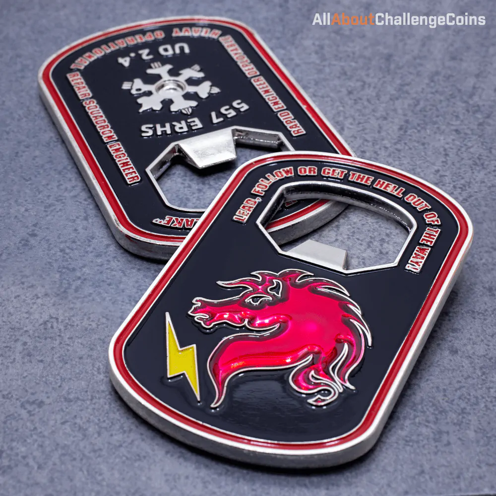 577 ERHS Bottle Opener - All About Challenge Coins