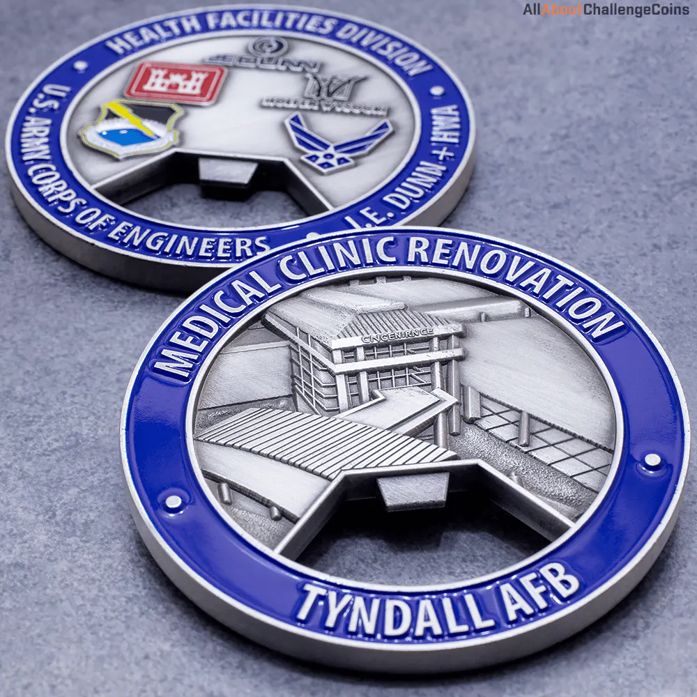 Medical Clinic Renovation Bottle Opener - All About Challenge Coins