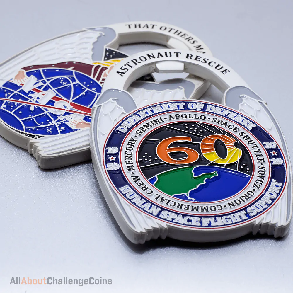 NASA Astronaut Rescue Bottle Opener - All About Challenge Coins