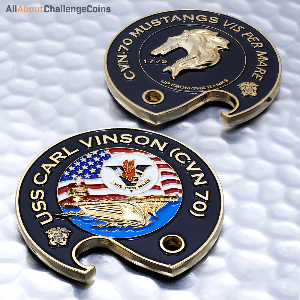 USS Carl Vinson Bottle Opener - All About Challenge Coins