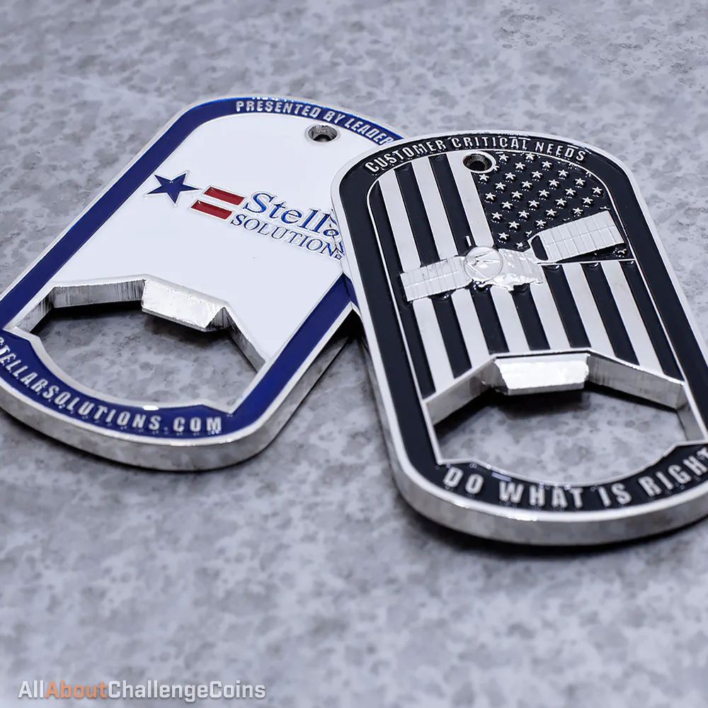 Stellar Solutions Dog Tags - All About Challenge Coins