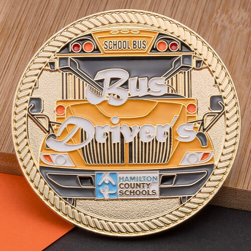 hamilton county schools bus driver challenge coin