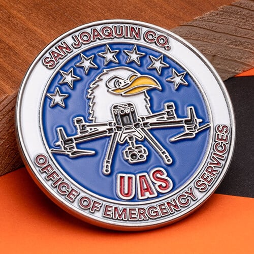 san joaquin county office of emergency services challenge coin back