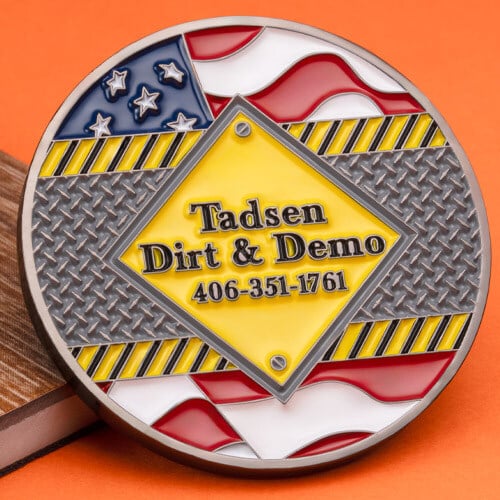 Tasden Dirt and Demo Challenge Coin