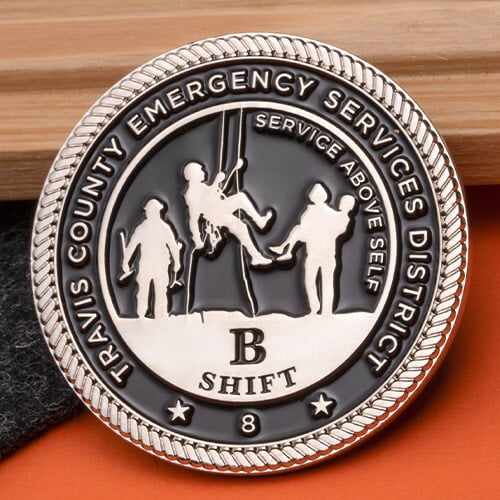 Travis County Emergency Services District B Shift Challenge Coin